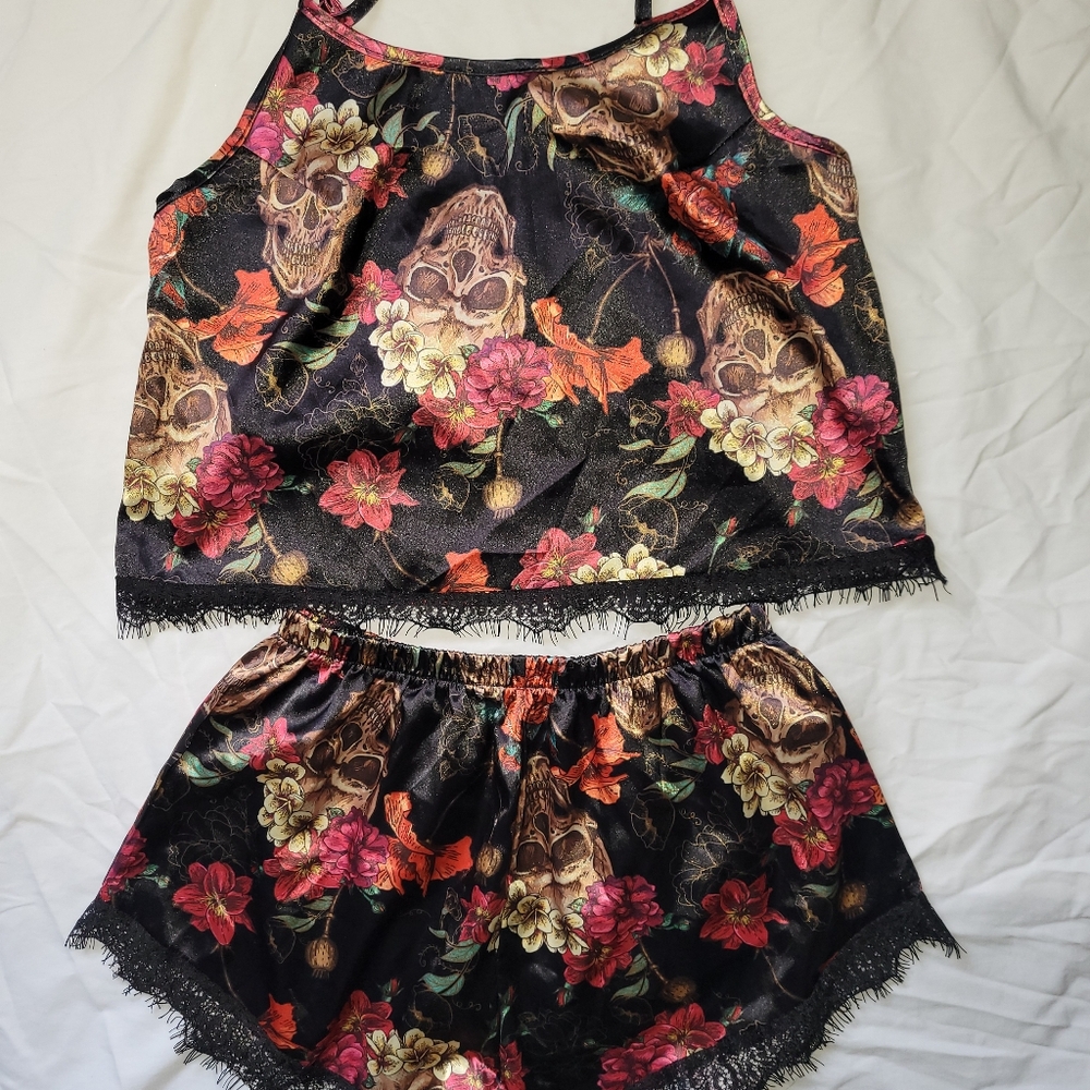 Shein skull lingerie set pajamas